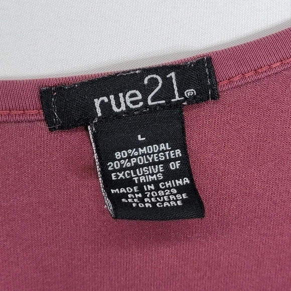 𝅺RUE 21 Long Sleeve Scoop Neck Midi Dress Size Large - Picture 7 of 11